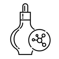nano particles serum line icon