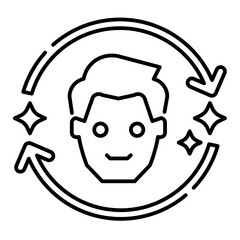 handsome line icon