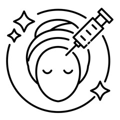 filler face injection line icon