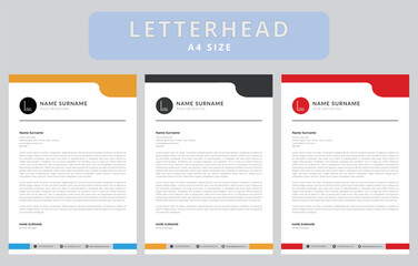 Obraz premium Creative and Clean Letterhead. Corporate modern Letterhead design.