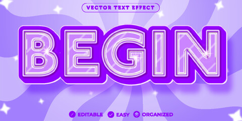 Begin Text Effect,Fully Editable Font Text Effect