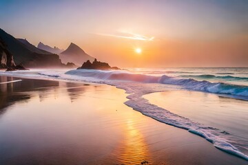 Fototapeta premium sunset over the sea