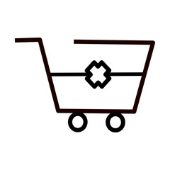 Shopping cart line icon.