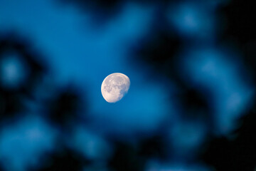full moon over sky