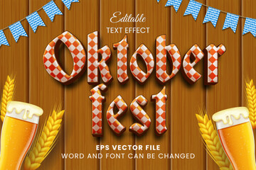Oktoberfest Beer Festival Vector Text Effect