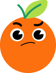 Grapefruit Face Confused Thinking