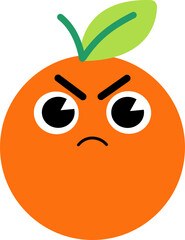 Grapefruit Face Angry