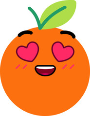 Grapefruit Face Inlove Heart Eye