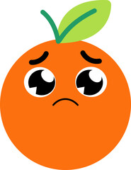 Grapefruit Face Over Sad