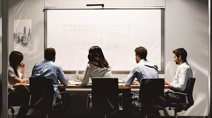 a group of business guys in a meeting room 