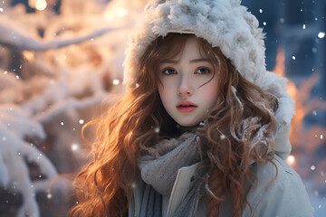Winter Fantasy: Snowy Portrait