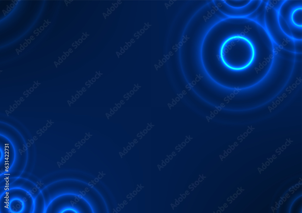 Poster abstract background which uses the shape of a geometric circle to design a shape like a wave that ri