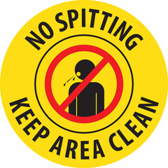 No spitting sign sticker vector eps