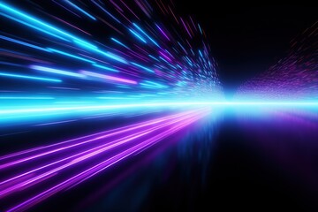 abstract futuristic background with pink blue glowing neon moving high speed wave lines and bokeh lights. Data transfer concept Fantastic wallpaper