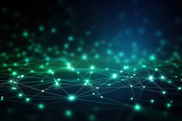 abstract futuristic Digital Network Matrix - Abstract Technology Connection Concept data analysys , data connection worldwide network