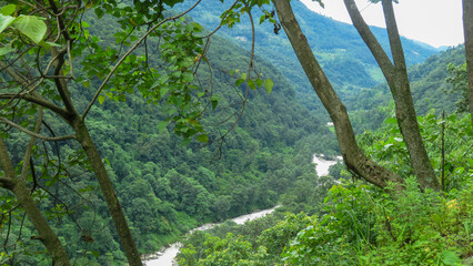 views of a river from a valley