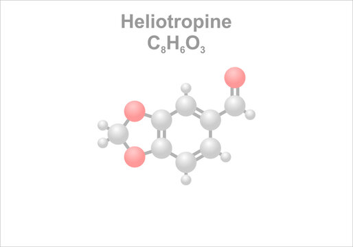Heliotropine. Simplified scheme of the molecule.