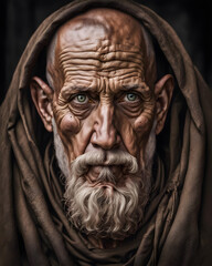 portrait of a medieval monk - generative ai