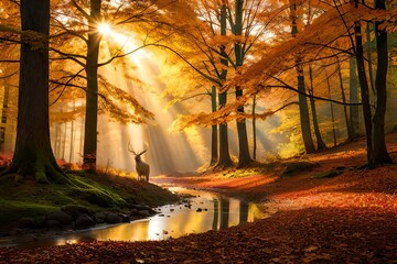 autumn in the park generated ai