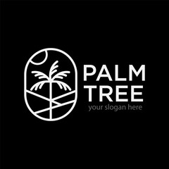 Palm Tree Logo Design Illustration