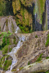 Fototapeta na wymiar Waterfall in Eastern Serbia with tufa limestones