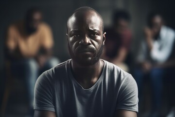 Fototapeta premium African male support. Generate Ai