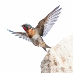 Cliff swallow bird isolated on white. Generative AI