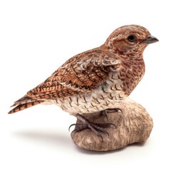 Common poorwill bird isolated on white. Generative AI