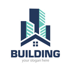 Building Logo Design Illustration