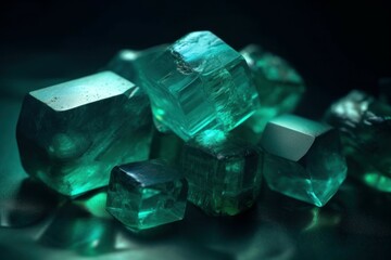 Emerald stones. Generate Ai