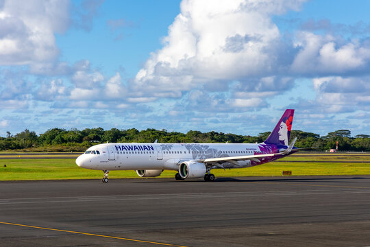 Hawaiian Airlines Airbus A321neo with Pratt & Whitney PW1100G Geared Turbofan Engines in Hilo