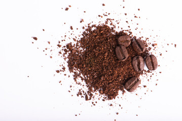 Coffee bean isolate on white