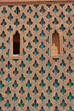 Pattern in the minaret of Moulay el Yazid Mosque in Marrakech