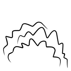 Obraz premium Hand Drawn Bush Outline