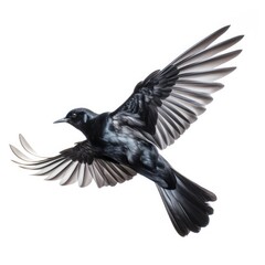 Obraz premium Black tern bird isolated on white. Generative AI
