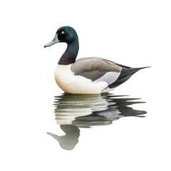 Greater scaup bird isolated on white. Generative AI