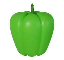 3d green pepper illustration