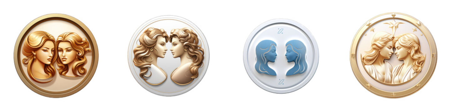 Gemini clipart collection, vector, icons isolated on transparent background