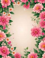 Background frame with flowers.