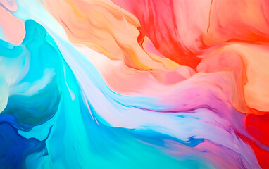 Obraz premium Colorful oil paint texture with brush and palette knife strokes. Acrylic wallpaper.