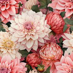 Dahlias_seamless_water_colour