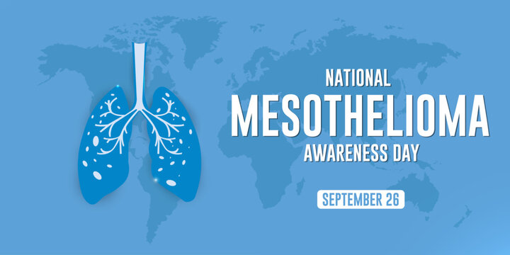 Mesothelioma Awareness Day 26 September celebration concept. Horizontal poster design vector illustration. - Powered by Adobe