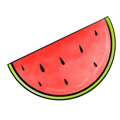 slice of watermelon illustration