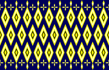Geometric ethnic pattern traditional Design for background,carpet,wallpaper,clothing,wrapping,Batik,fabric,Vector illustration embroidery style.