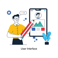 User Interface abstract concept vector in a flat style stock illustration