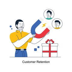 Customer Retention abstract concept vector in a flat style stock illustration