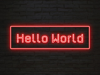 hello world (ハローワールド) のネオン文字