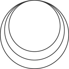 Monoline Geometric Abstract Shape Ornament