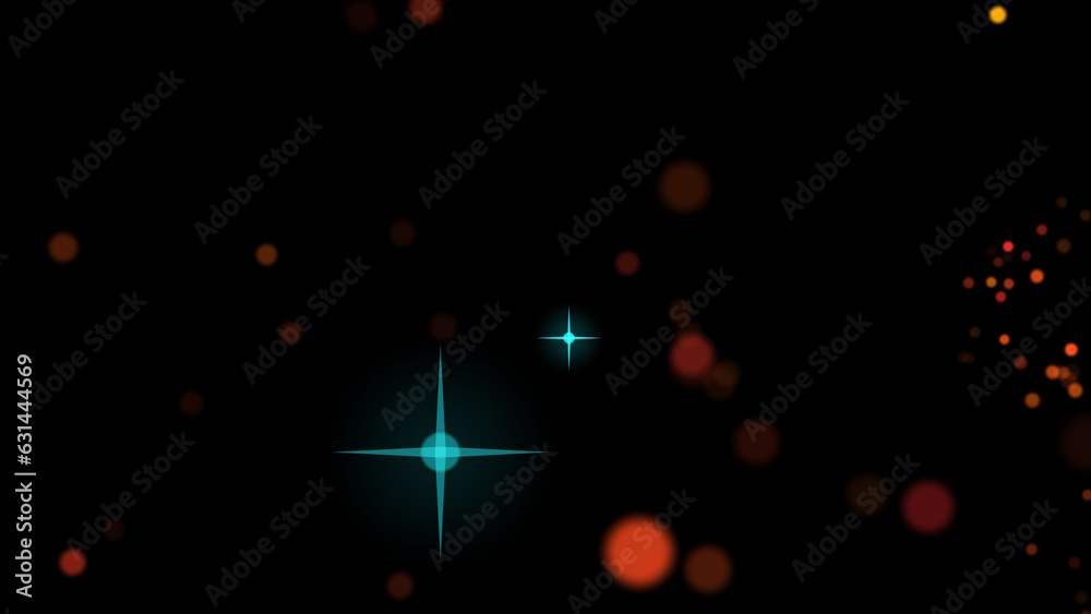 Wall mural futuristic motion background shining with golden particles in space. loop video animation. 3d, 4k, i