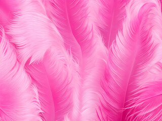Fototapeta na wymiar Pastel Pink feathers background. Generative ai art.